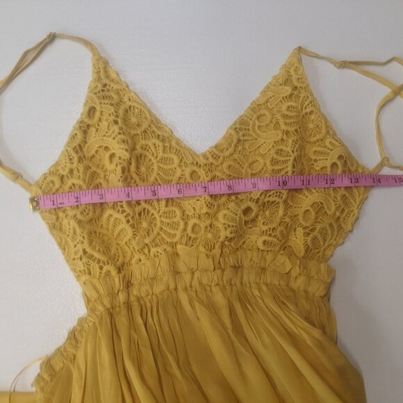 NWT Fashion Nova Mustard Colored Size Medium Backless Dress - Picture 15 of 16